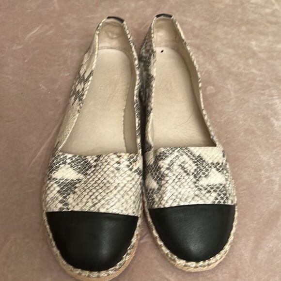 Aldo Sz 8 Reptile Snake Jute Loafers w/ Cap Toe EUC - Picture 1 of 10